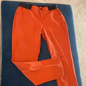 Marmot women’s Orange hiking pants with Black Accents
